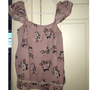 Pink Floral Off the Shoulder Top